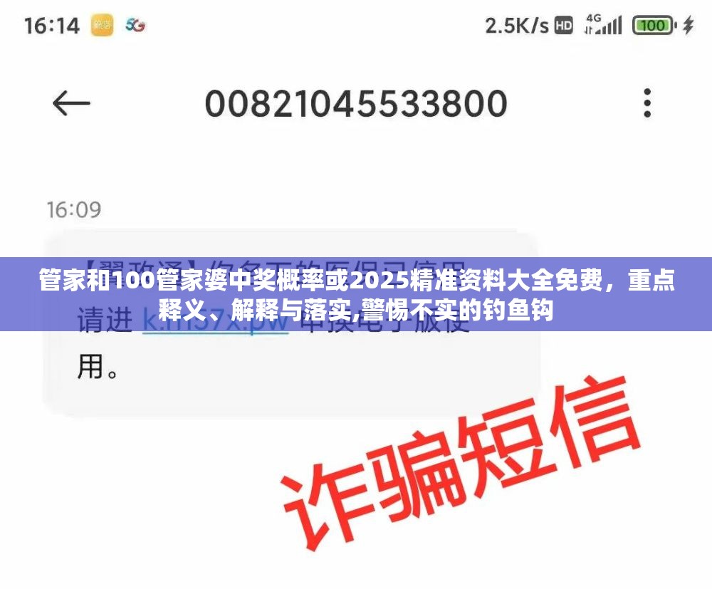 管家和100管家婆中奖概率或2025精准资料大全免费，重点释义、解释与落实,警惕不实的钓鱼钩