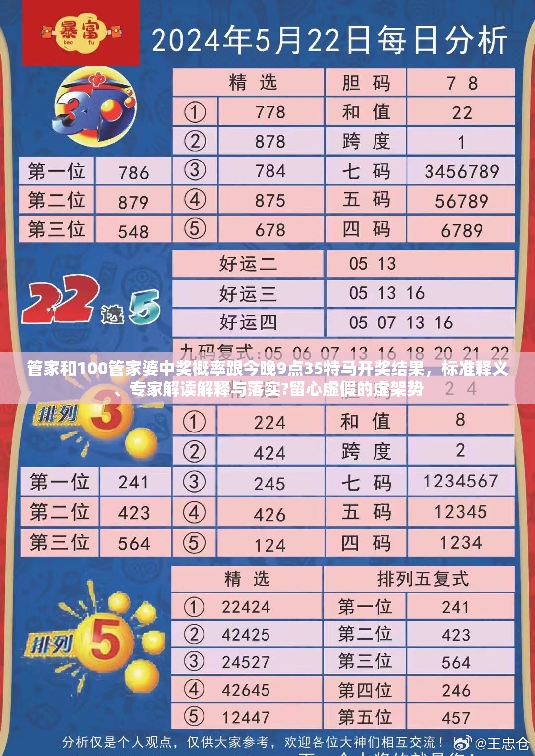管家和100管家婆中奖概率跟今晚9点35特马开奖结果，标准释义、专家解读解释与落实?留心虚假的虚架势