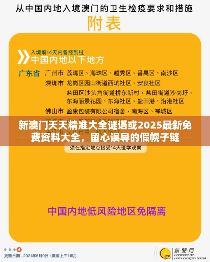 新澳门天天精准大全谜语或2025最新免费资料大全，留心误导的假幌子链