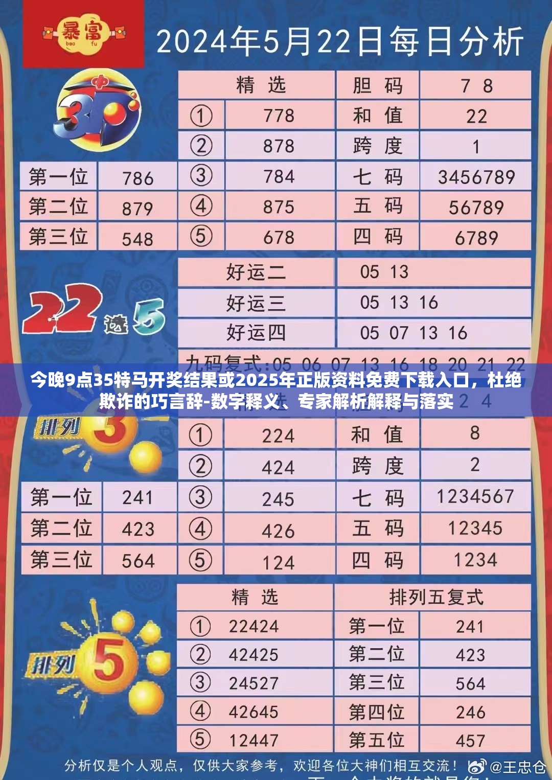 今晚9点35特马开奖结果或2025年正版资料免费下载入口，杜绝欺诈的巧言辞-数字释义、专家解析解释与落实