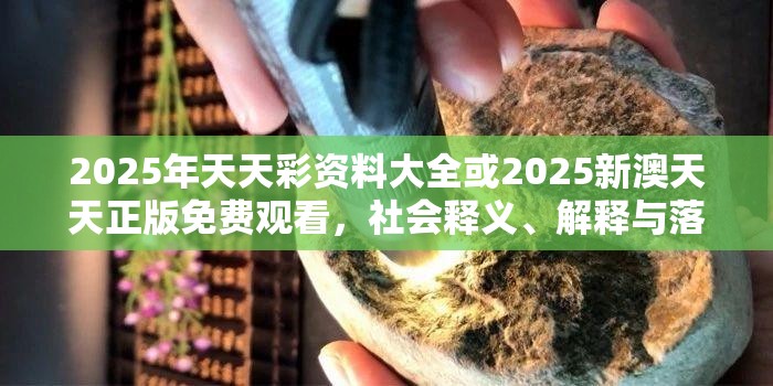 2025年天天彩资料大全或2025新澳天天正版免费观看，社会释义、解释与落实-留心欺诈性广告