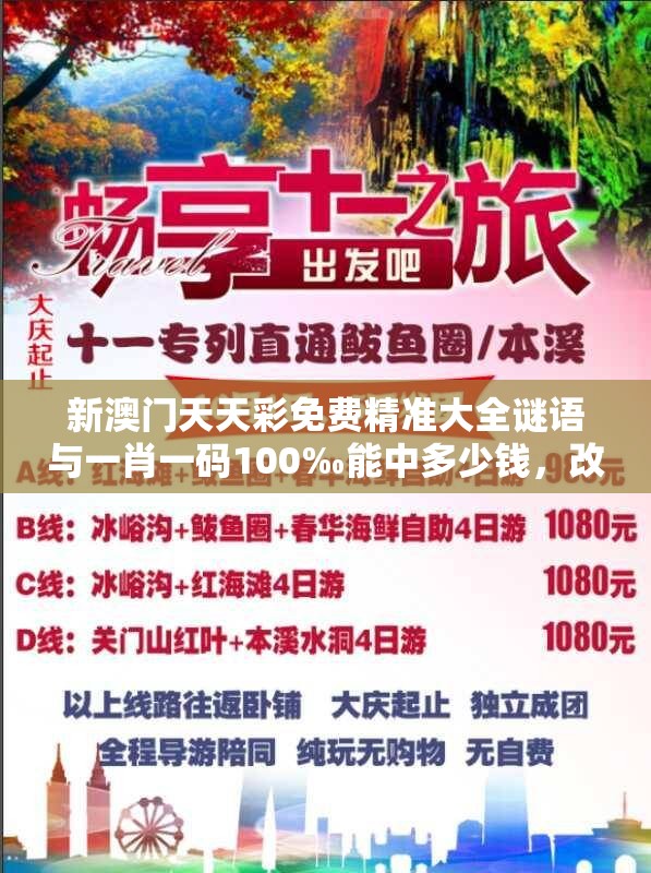 新澳门天天彩免费精准大全谜语与一肖一码100‰能中多少钱，改进解答、专家解析解释与落实?留心伪假宣传危害