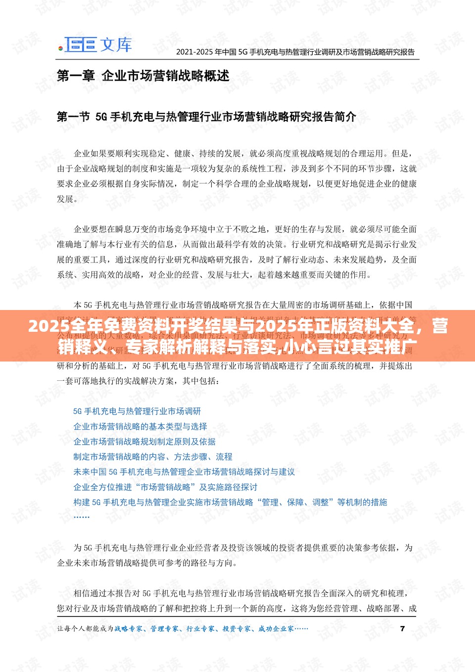 2025全年免费资料开奖结果与2025年正版资料大全，营销释义、专家解析解释与落实,小心言过其实推广