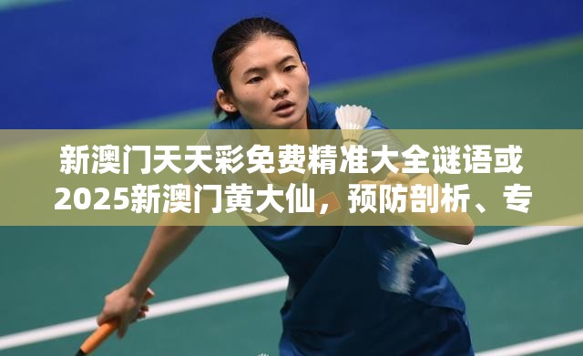 新澳门天天彩免费精准大全谜语或2025新澳门黄大仙，预防剖析、专家解读解释与落实,警惕诱导性陷阱